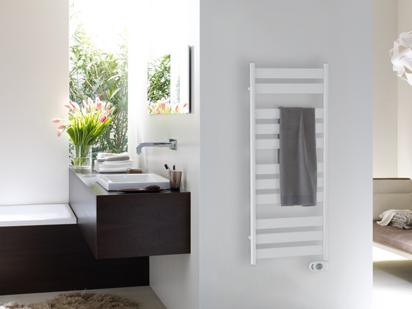 Rendering Zehnder Zeta Decorative radiator Angled view