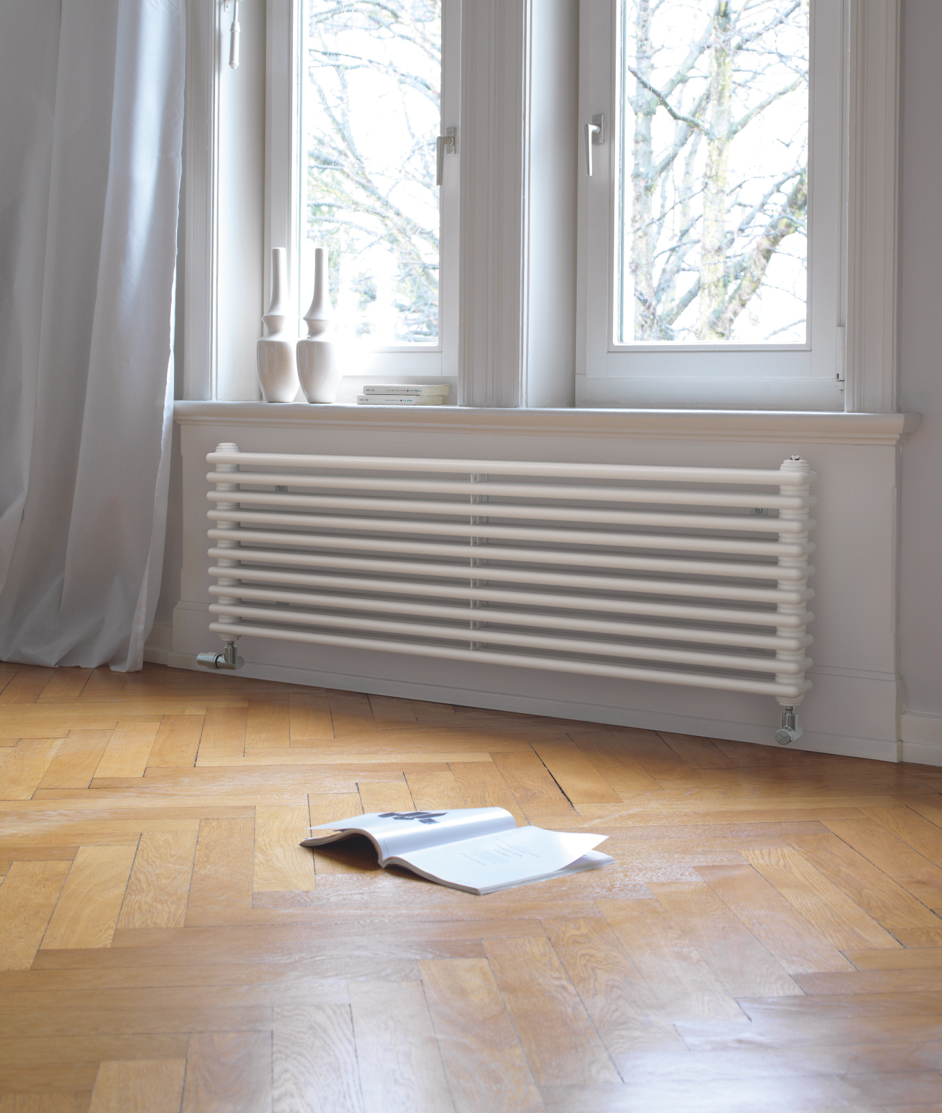 Rendering Zehnder Charleston Turned Decorative radiator 
