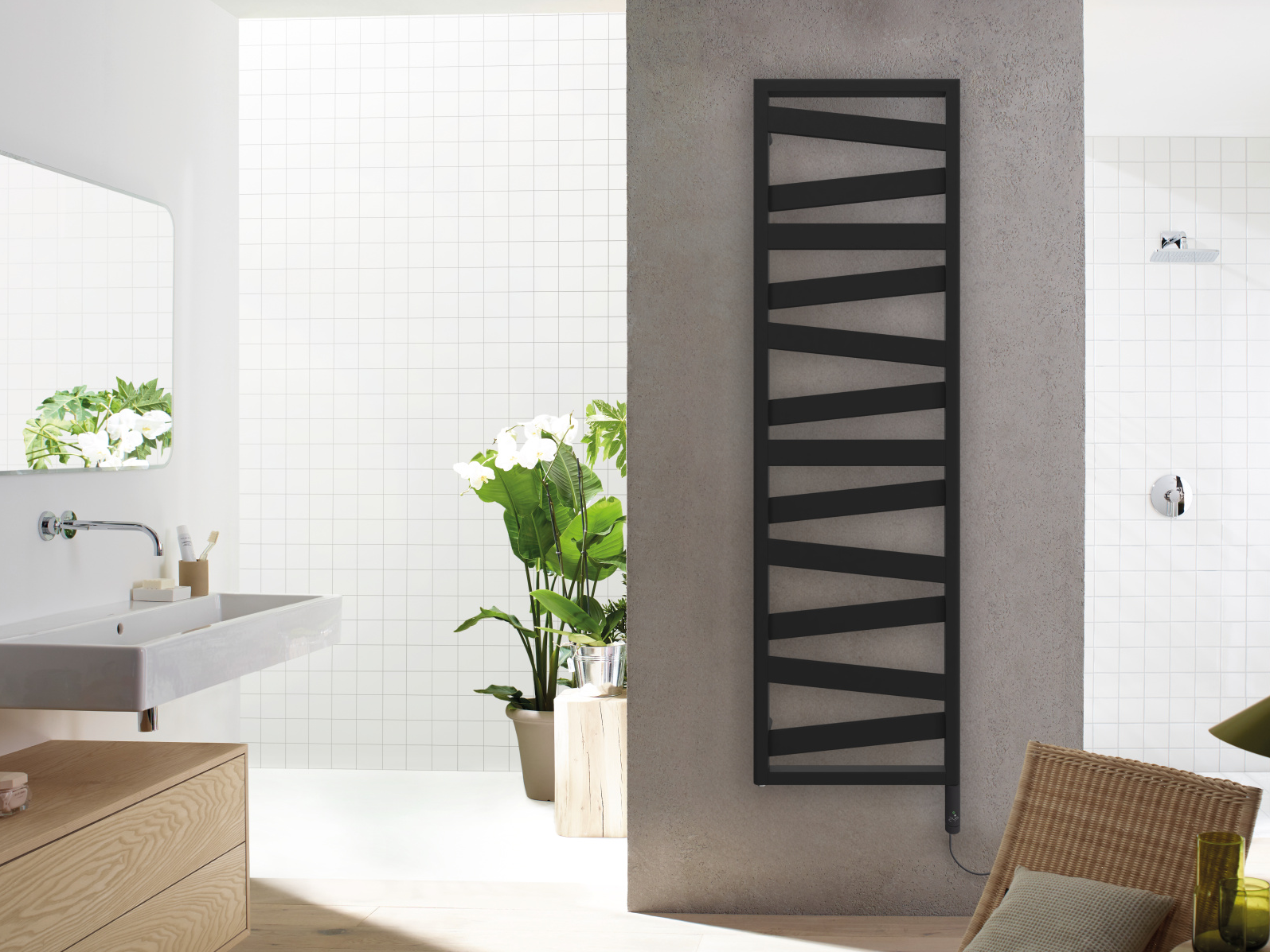 Rendering Zehnder Ribbon Decorative radiator Front view