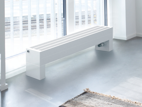 Rendering Radiavector Bench Decorative radiator Side view