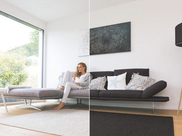 Rendering Zehnder ComfoValve Luna E125 Comfortable indoor ventilation Angled view