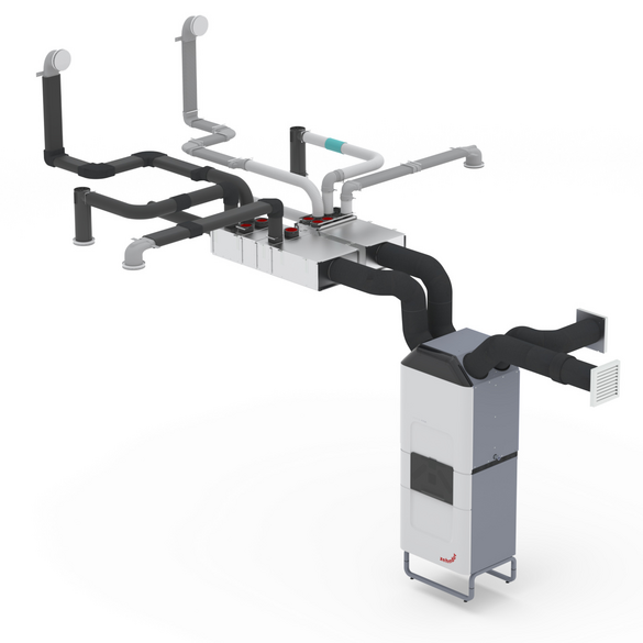 Rendering Zehnder ComfoClime 36 Comfortable indoor ventilation Angled view