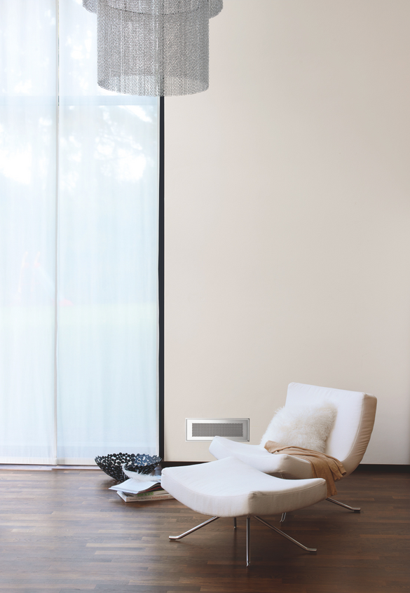 Rendering Zehnder ComfoGrid CLF Comfortable indoor ventilation Front view