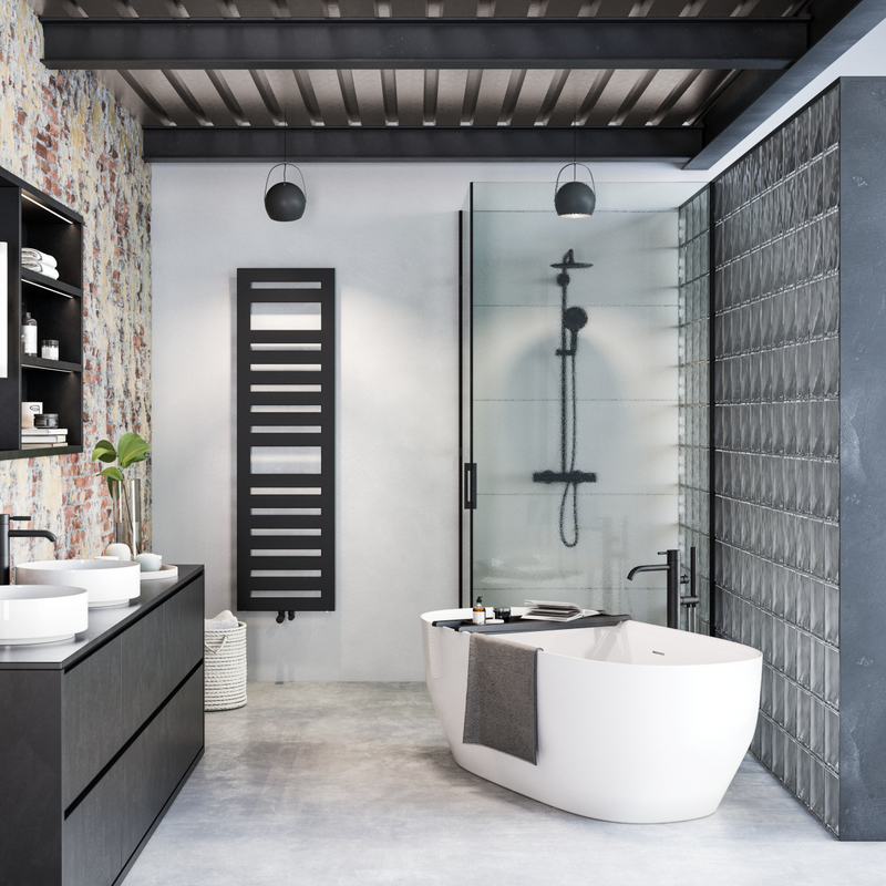 Rendering Zehnder Metropolitan Spa Decorative radiator Front view