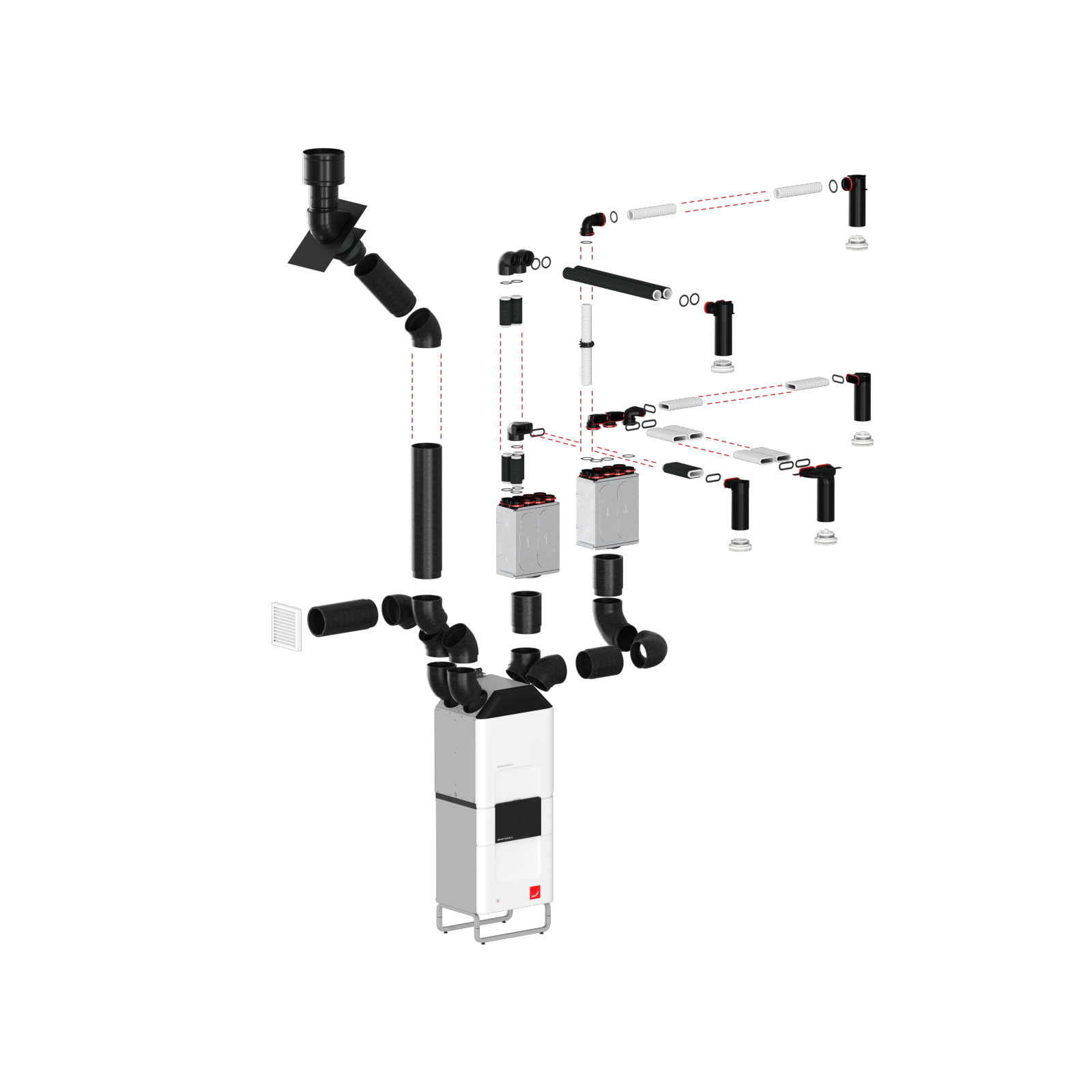 Rendering Zehnder ComfoWell Manifold Comfortable indoor ventilation 