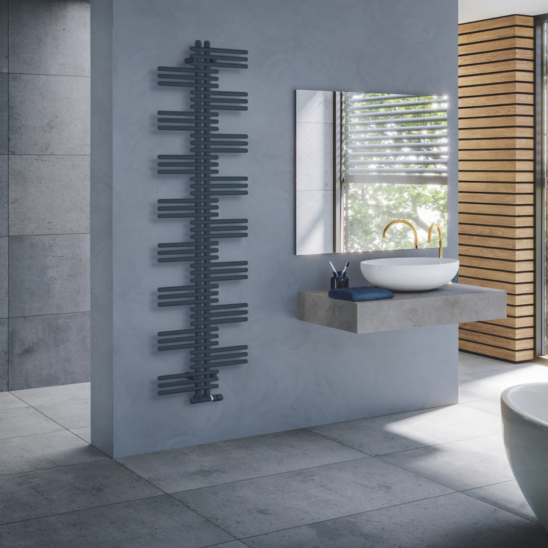 Rendering Zehnder Yucca Decorative radiator Angled view