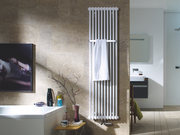 Rendering Zehnder Charleston Bar Decorative radiator Front view
