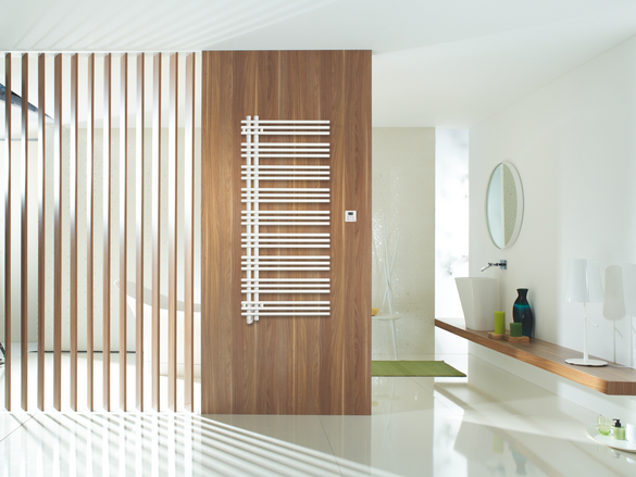 Rendering Zehnder Yucca Asym Decorative radiator Front view