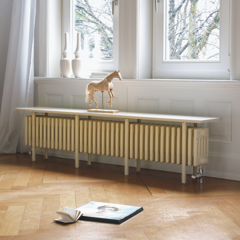 Zehnder_RAD_Charleston-Bench-HY_connection_bottom_right_sand_quartz_living_1z1,3 Rendering Zehnder Charleston Bench Decorative radiator Front view