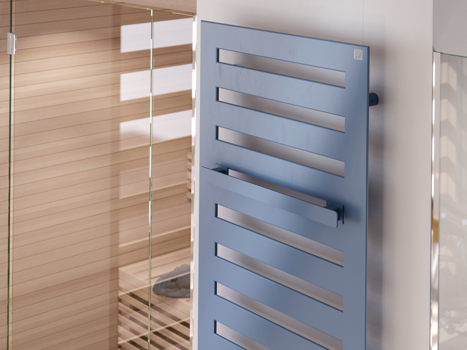 Rendering Zehnder Metropolitan Bar Decorative radiator Angled view