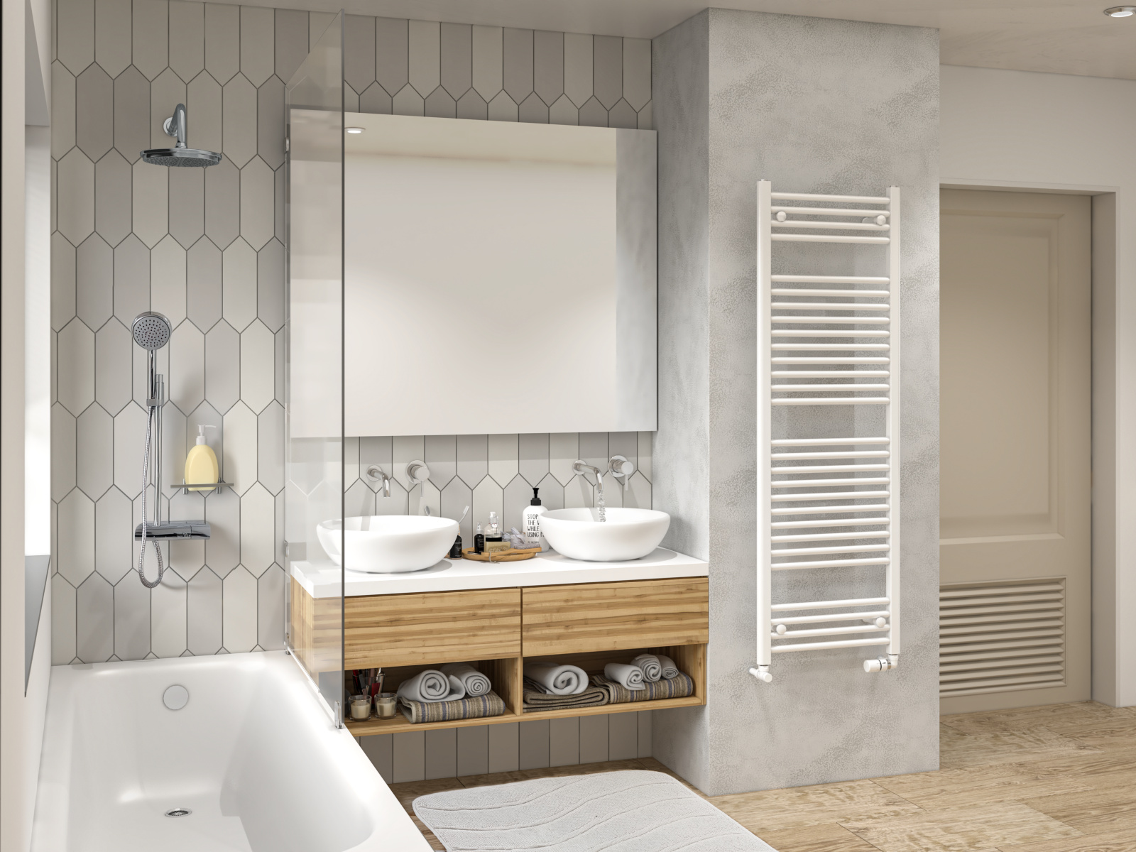 Rendering Zehnder Aura Decorative radiator 