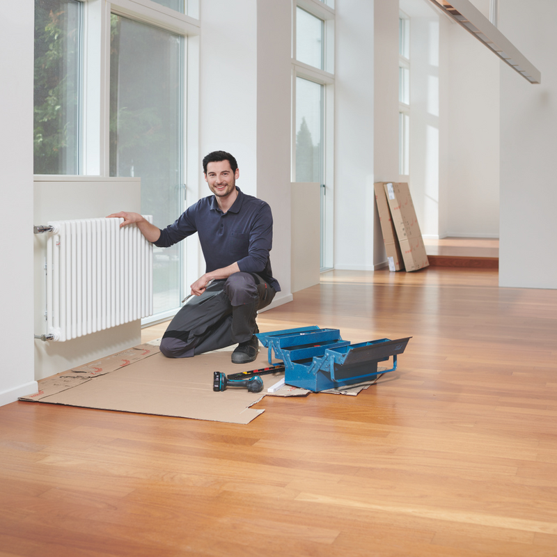 Rendering Zehnder Charleston Decorative radiator Side view