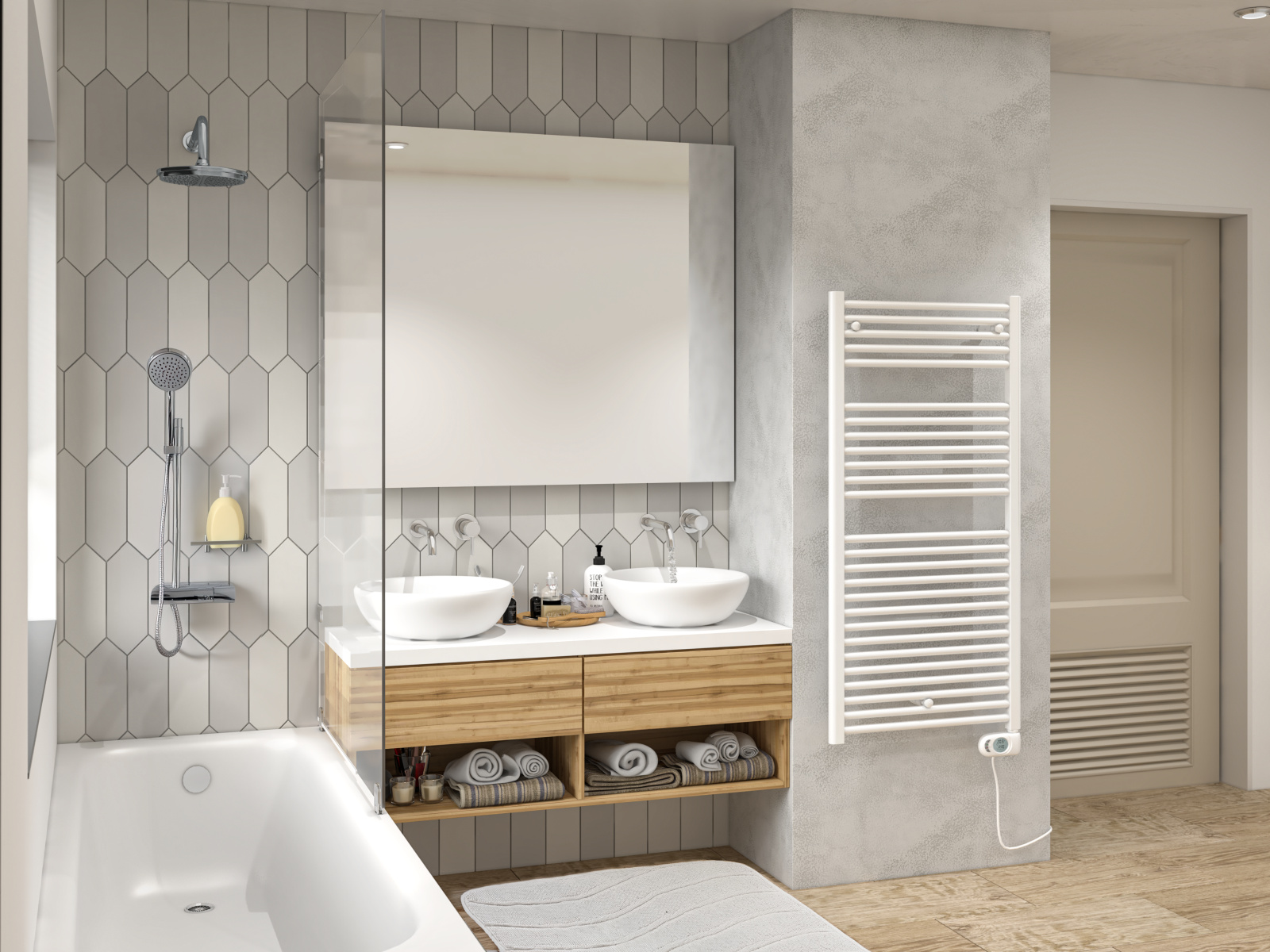 Rendering Zehnder Aura Decorative radiator 