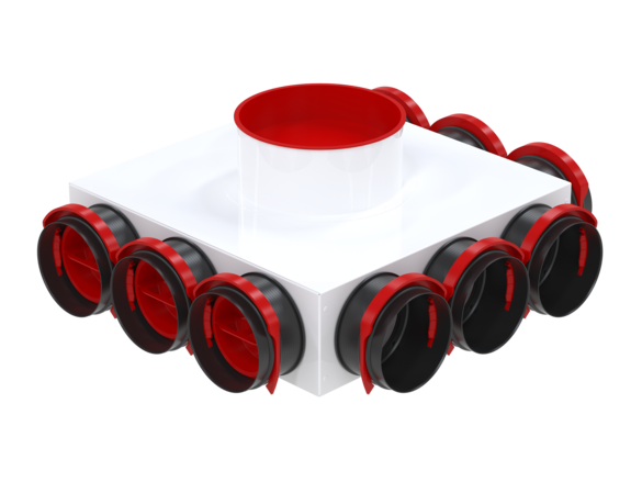 Rendering Zehnder ComfoCube CT Comfortable indoor ventilation Angled view