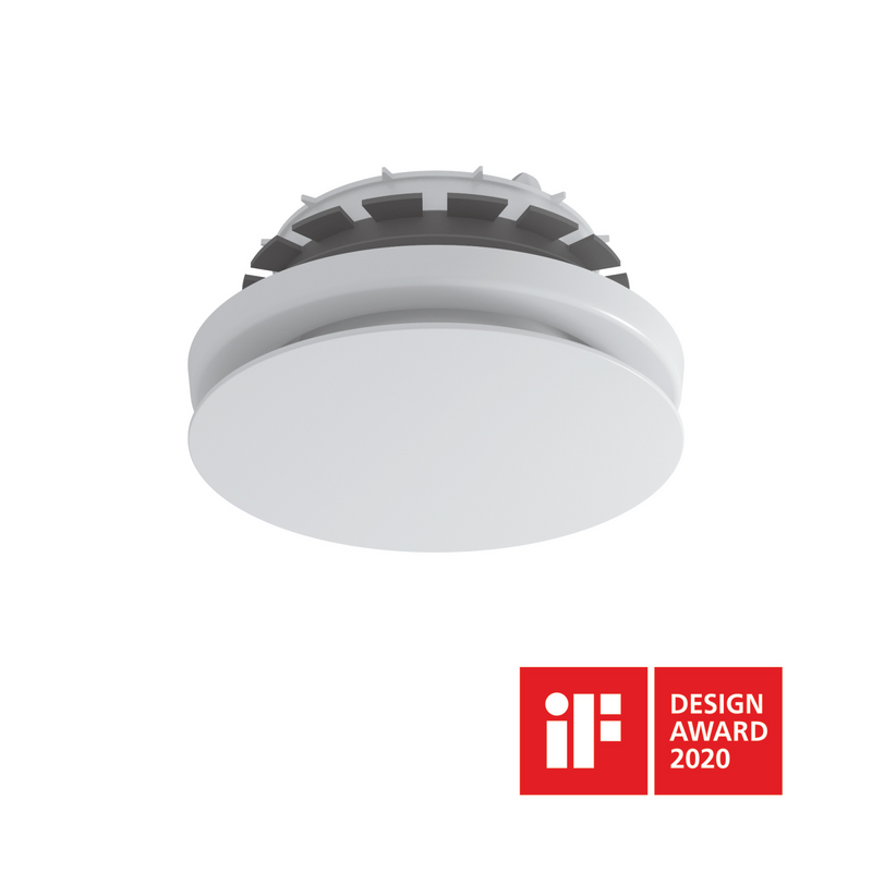 Rendering Zehnder ComfoValve Luna E125 Comfortable indoor ventilation Bottom view