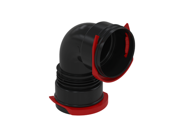 ComfoFit bend DN90, RapidLock Connector, for ComfoTube 90, 90°, black, polymer