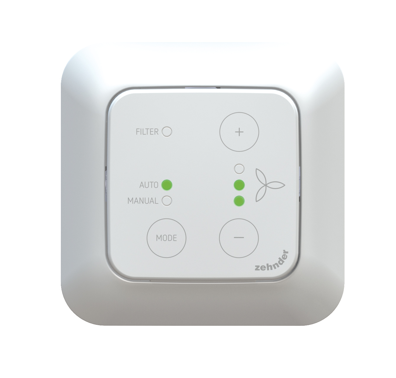 Cut-Out Zehnder ComfoSwitch C Comfortable indoor ventilation Front view