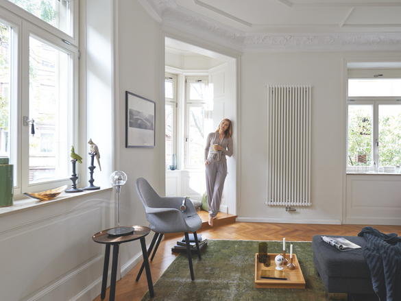 Rendering Zehnder Charleston Decorative radiator Front view