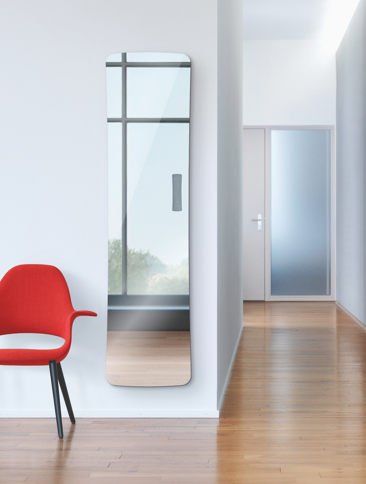 Rendering Zehnder Folio Glass Decorative radiator 