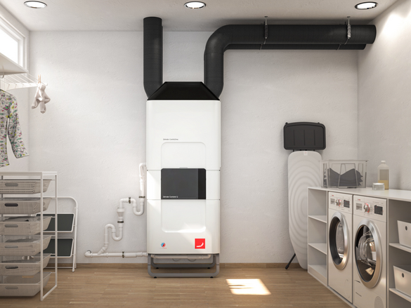 Rendering Zehnder ComfoClime Q Comfortable indoor ventilation Front view