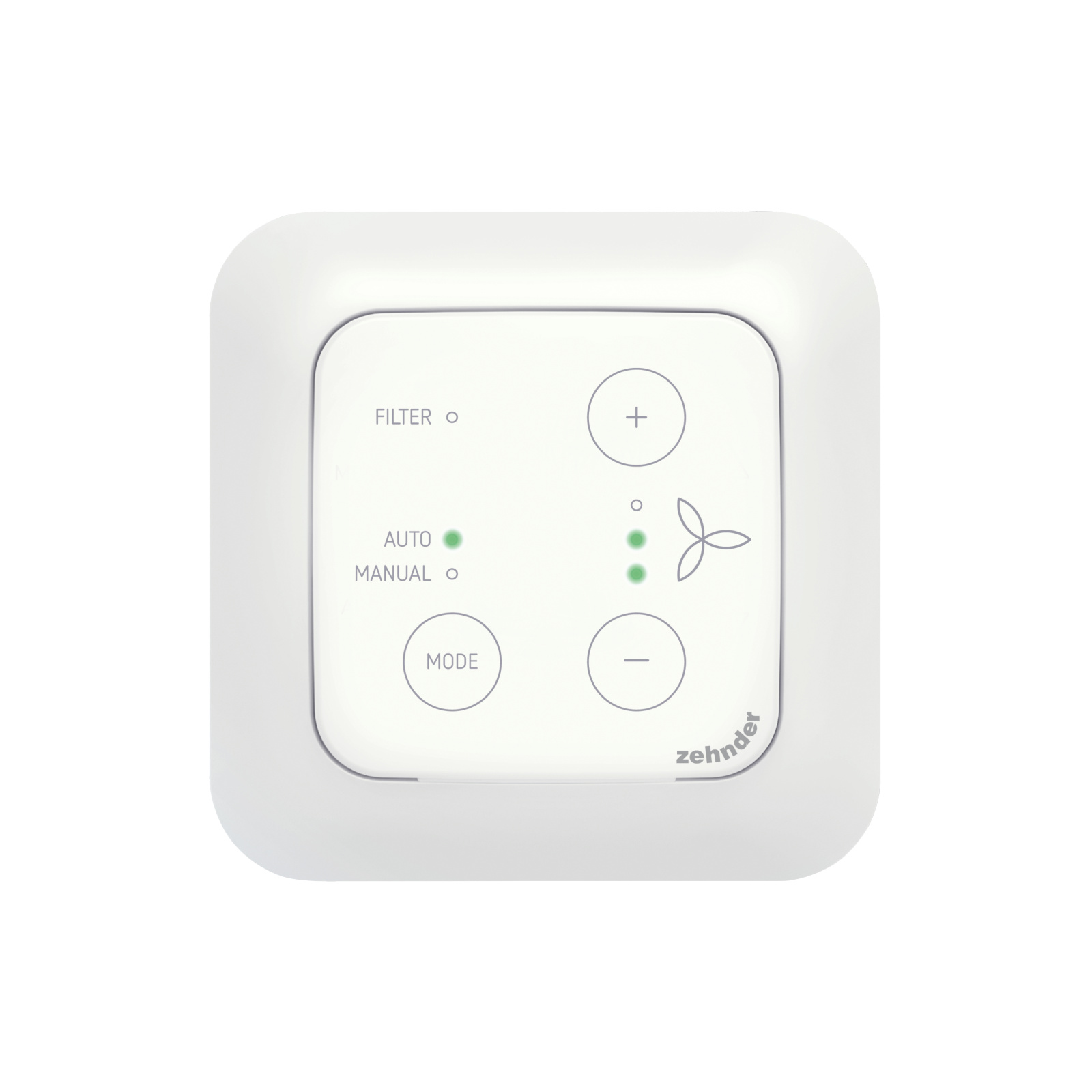 Cut-Out Zehnder ComfoSwitch C Comfortable indoor ventilation Front view