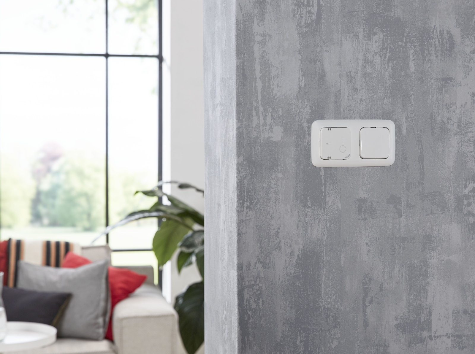 Rendering Zehnder CO2 Sensor RF Comfortable indoor ventilation Front view