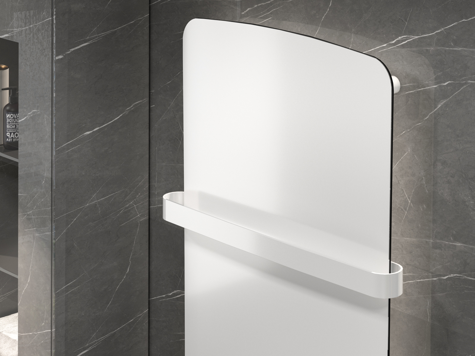 Rendering Zehnder Folio Belt Decorative radiator Angled view