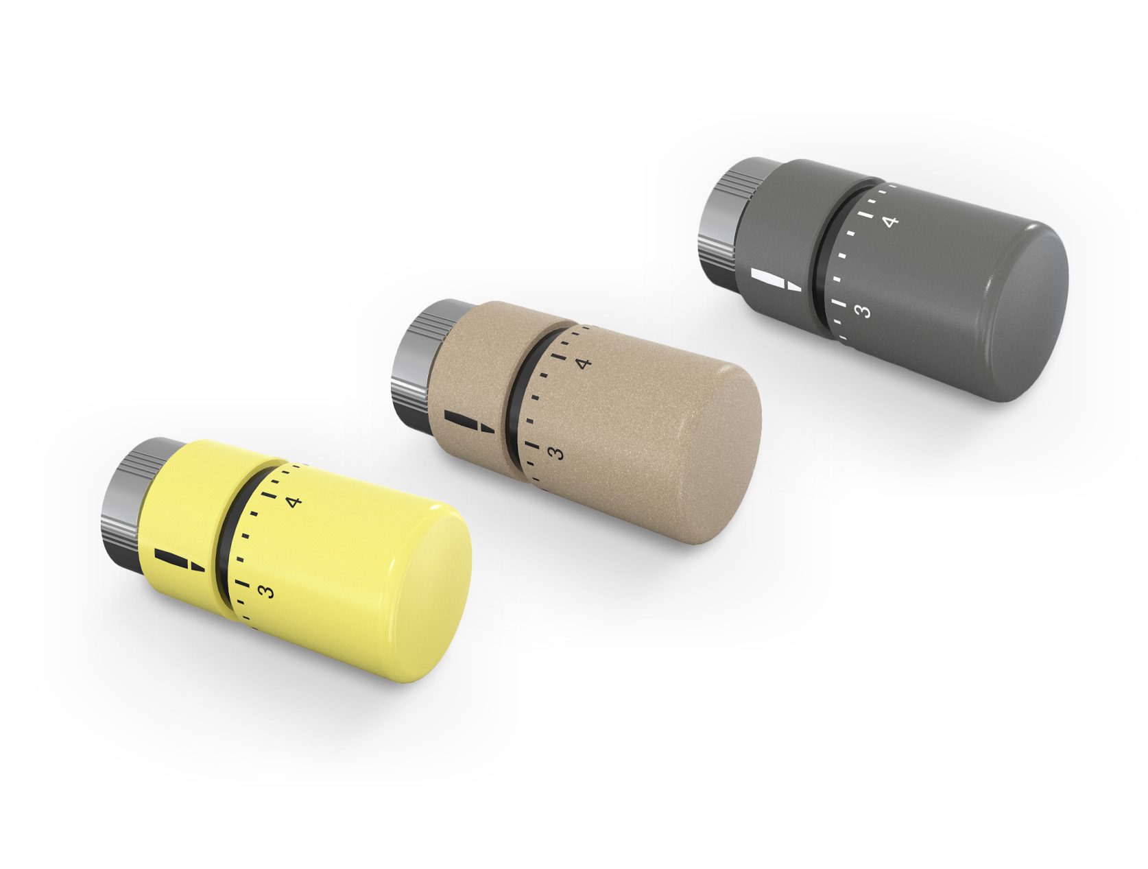 [Translate to Nederlands:] Gekleurde thermostaatkranen voor Zehnder radiatoren